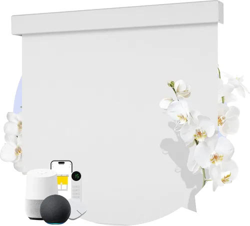 Vista 21 de Persianas enrollables opacas motorizadas inteligentes – Persianas eléctricas inalámbricas con control remoto para dormitorios, fáciles de instalar