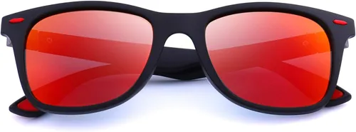 Vista 4 de Gafas de sol polarizadas con remaches rectangulares ultraligeras, protección UV 100%