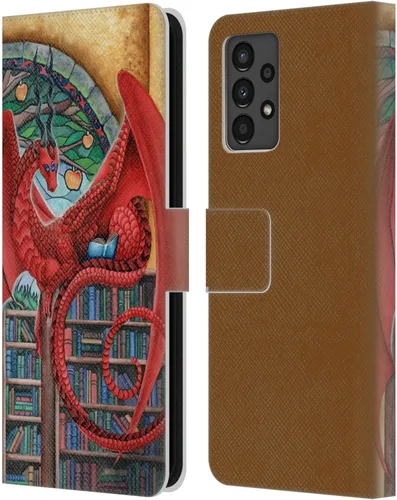 Vista 231 de Head Case Designs Officially Licensed Carla Morrow Galactic Entrancement Dragons Leather Wallet Case Compatible with Samsung Galaxy A07 4G
