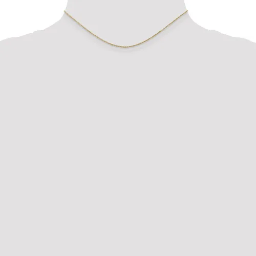 Vista 2 de Collar de cadena de cuerda de bebé de oro amarillo de 10 quilates 0315in