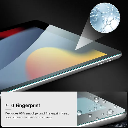 Vista 6 de VIKESI Protector de pantalla para iPad de 9ª, 8ª y 7ª generación, protector de película de vidrio templado de 10.2 pulgadas para iPad de 9ª / 8ª