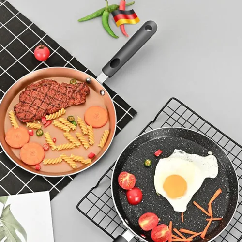 Vista 9 de Hemoton Sartén anodizada dura de aluminio antiadherente sartén de tortilla de 11 pulgadas