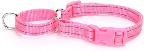 Vista 10 de Serijoars Martingale - Collar para perro, collar ajustable de nailon para entrenamiento, collar martingala reflectante para perros pequeños, Negro
