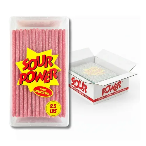 Vista 32 de Sour Power Premium Sorbetes de caramelo surtidos – Los caramelos de pajitas agrias originales desde 1985 – 50 g (Paquete de 6) – Vegano,