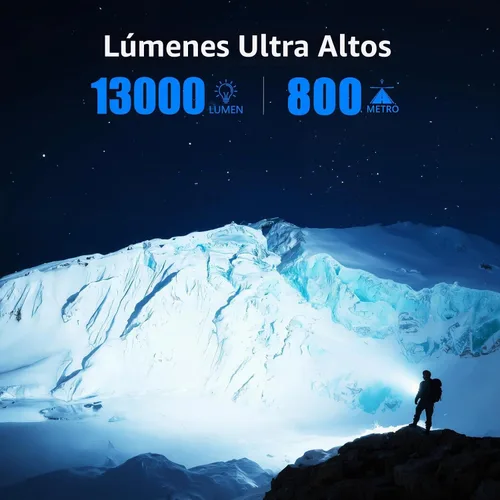 Vista 4 de PHILIPS - Linternas recargables de alto lúmenes, 13000 lm, linterna profesional inteligente súper brillante con atenuación continua y memoria