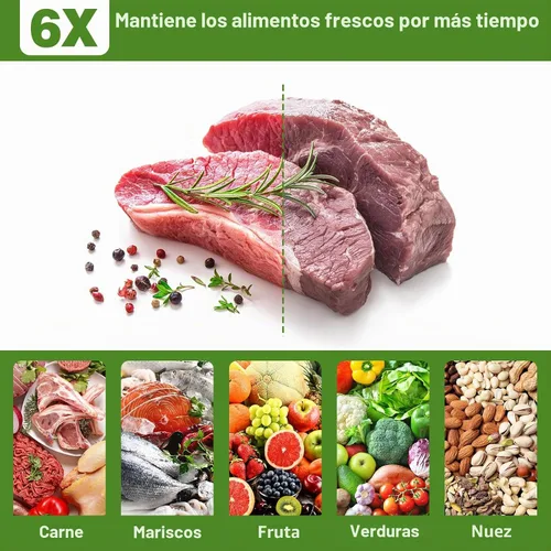 Vista 6 de Moretoes Bolsas selladoras al vacío, 3 rollos de 8 x 16 pies para guardar alimentos, rollos de bolsas de grado comercial, sin BPA, bolsa