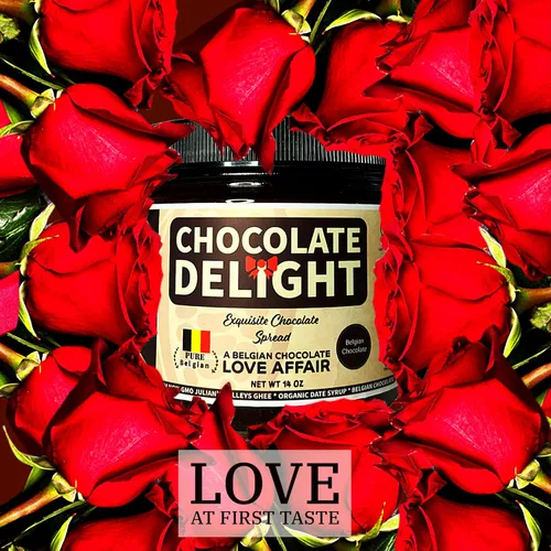 Vista 7 de Chocolate Delight Spread hecho con mantequilla Julian's Valleys Ghee/jarabe de dátiles/chocolate belga, 14 onzas sin OMG, sin lactosa, sin gluten