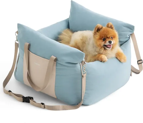 Vista 11 de Lesure Asiento de Coche Elevador para Perros Pequeños - Asiento de Coche Impermeable para Perros con Bolsillos de Almacenamiento, Correa