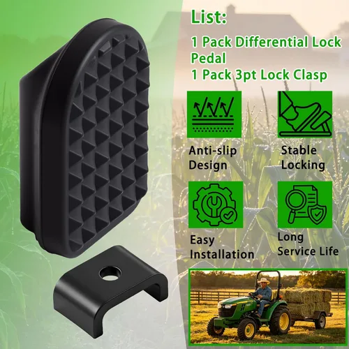 Vista 6 de Pedal de bloqueo diferencial y cierre de bloqueo de 3 puntos para John Deere 1023E 1026R 1025R y Gen2 2025R Subcompacto Tractor Engage Disengage