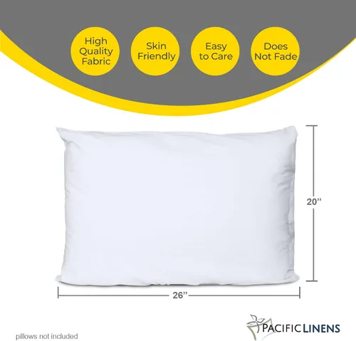 Vista 3 de Protector de almohada – Fundas de almohada de mezcla de polialgodón – Fundas de almohada resistentes al agua y al polvo – Protector de almohada