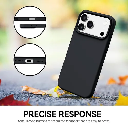 Vista 4 de GUAGUA Funda compatible con iPhone 17 Pro Max de 6.9 pulgadas, silicona líquida, goma de gel suave, delgada, forro de microfibra delgada