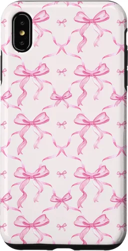 Vista 11 de Cintas y lazos estéticos rosas para iPhone 16 en estuche de acuarela