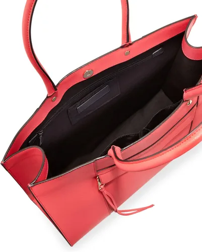 Vista 3 de Rebecca Minkoff MAB Bolso bandolera grande Saffiano - Coral, Rosado