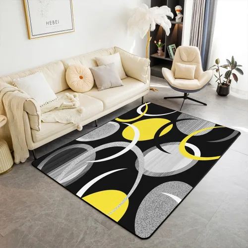 Vista 26 de Feelyou Tapete de jacquard para interiores para niños y niñas, 3 x 5, patrón floral, alfombra de sala de estar, alfombra de decoración floral ultra