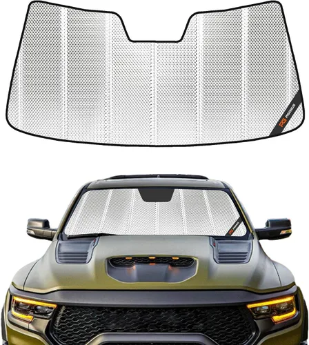 Vista 15 de Pigenius Parasol de Parabrisas para Dodge Ram 1500 2002-2008 Protección Solar para Ventana Delantera - Salvaguarda