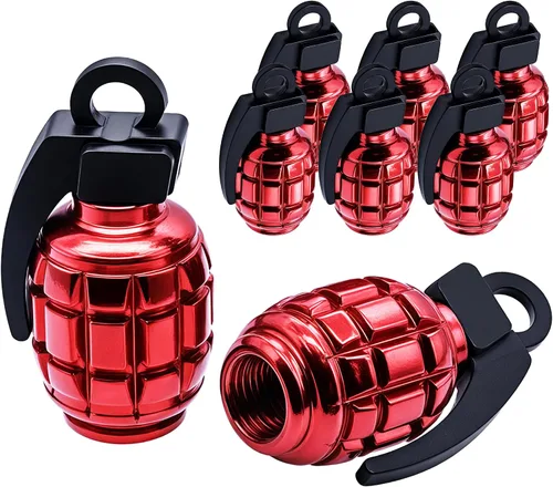 Vista 16 de 4 tapas de válvula de neumático, cubiertas universales de válvula de neumático de aleación de aluminio para automóviles, camiones, SUV, Negro