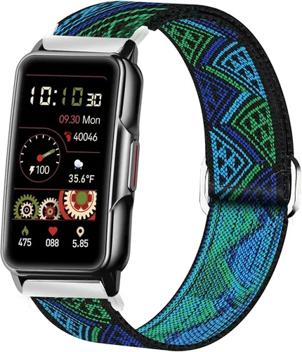 Vista 12 de Lamshaw Compatible con la correa de reloj inteligente Mindrose, correa ajustable elástica elástica de 0.71 pulgadas, compatible con reloj Mindrose