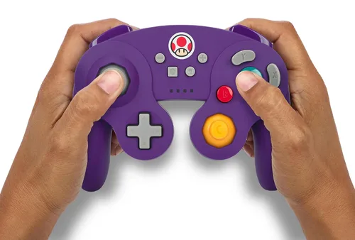 Vista 2 de PowerA GameCube Style Wireless Controller for Nintendo Switch/Switch 2 / Switch Lite/OLED Model - Toad, Officially Licensed by Nintendo