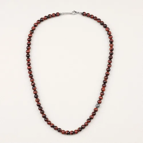 Vista 4 de GAVU Collar de cuentas de gemas semipreciosas de 8mm para hombres, collares de cristal curativos para hombres