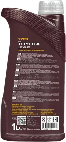 Vista 2 de Mannol Aceite de motor sintético universal premium 5W-30 - MN7709
