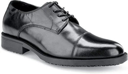 Vista 3 de Shoes for Crews Dress Shoes for Men, Mens Oxfords, Zapatos De Vestir para Hombre, Slip Resistant, Safety, Brown or Black
