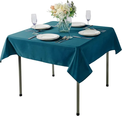 Vista 56 de Mantel rectangular de tela de poliéster lavable de 60 x 120 pulgadas, para decoración de bodas, fiestas, comedores, banquetes