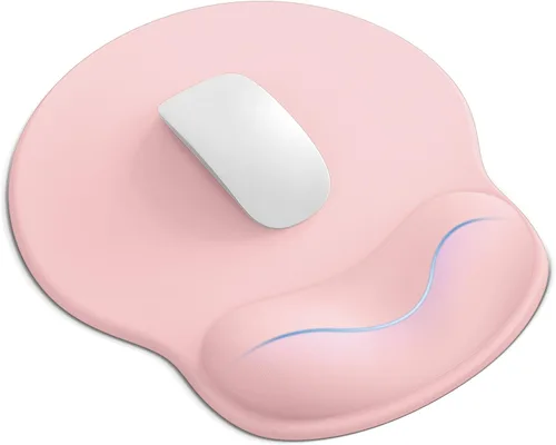 Vista 14 de Alfombrilla de mouse con reposamuñecas, ergonómicas para escritorio, alfombrilla de mouse antideslizante para oficina con soporte de muñeca de gel
