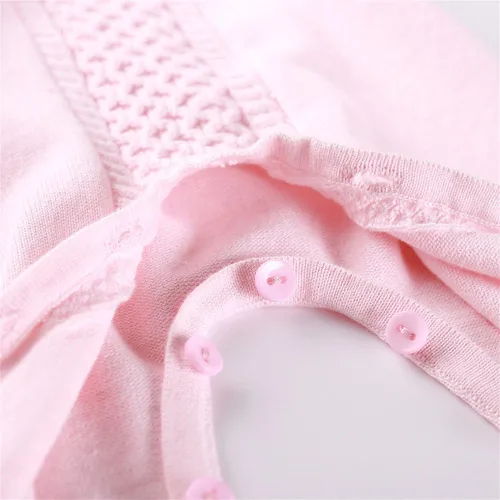 Vista 6 de Mameluco de punto con cuello de Peter Pan para bebé, ropa de una sola pieza, overol de ropa de bebé