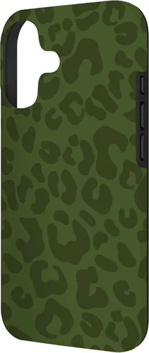 Vista 2 de Olive Military Green Cheetah Leopard Print Animal Skin Case for iPhone 17
