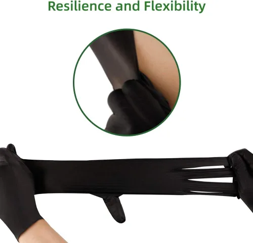 Vista 3 de Nitrile Disposable Gloves Pack of 100, Latex Free Safety Working Gloves for Food Handle or Industrial Use