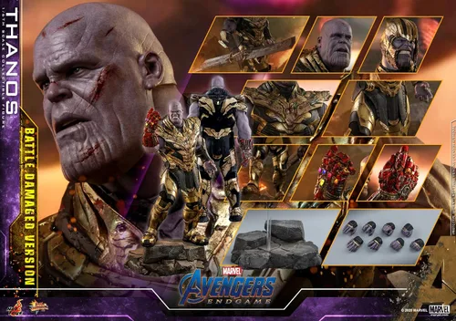 Vista 11 de HOT TOYS 1/6 Avengers: Endgame MMS564 Thanos Battle Versión dañada