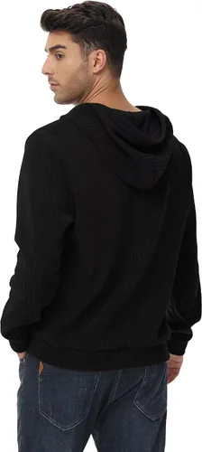 Vista 7 de Tyhengta Sudaderas con capucha Henley para hombre