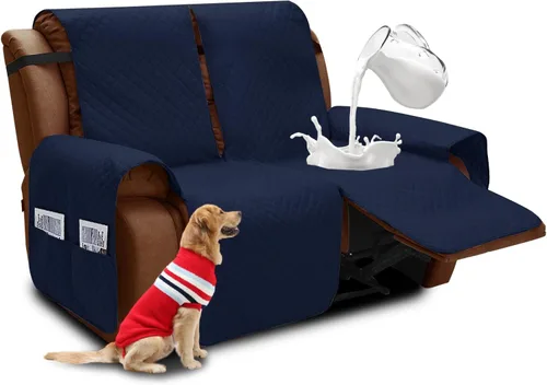 Vista 42 de XINEAGE Funda para Sillón Reclinable Resistente al Agua, Fundas Antideslizantes para Silla Reclinable con Bolsillos, Fundas Acolchadas Gruesas
