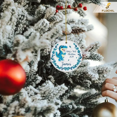 Vista 4 de FLOCHIL Adorno personalizado para la primera Navidad del bebé 2023, adorno de la primera Navidad de los bebés 2023, regalo para niños, bebés