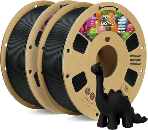 Vista 134 de OVERTURE - Filamento de ácido poliláctico (Easy PLA) para impresora 3D de 1.75 mm, bobina de cartón de 2.2 libras, precisión dimensional +/- 0.02
