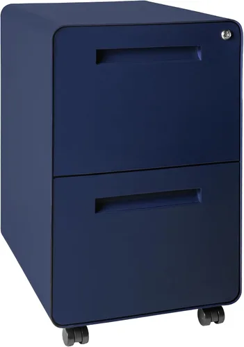 Vista 14 de Laura Davidson Furniture Stockpile - Archivador móvil de 2 cajones con cerradura, archivador de metal para debajo del escritorio, carpetas