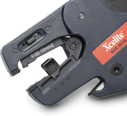 Vista 4 de Pelacables autoajustable con muelle, Xcelite SAS3210, rango de desforre de 32-10 AWG, longitud de 7-1/2", agarre de fibra de vidrio