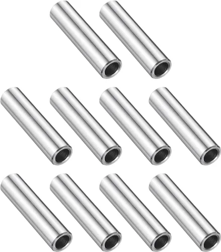 Vista 111 de uxcell 10 piezas de espaciador de acero inoxidable de 3/8" de diámetro interno x 3/4" de diámetro exterior x 1" de longitud, espaciador de rosca