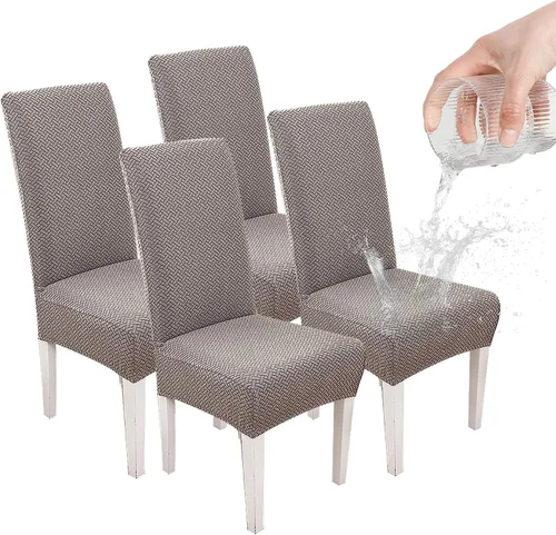 Vista 10 de Parsons - Funda para silla de comedor, funda desmontable para silla de sofá, funda retráctil (2, albaricoque)