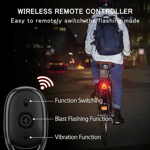 Vista 3 de SEISSO 8-Pack de luces estroboscópicas LED inalámbricas con control remoto anticolisión, carga USB, luces de advertencia de peligro, kit de luces