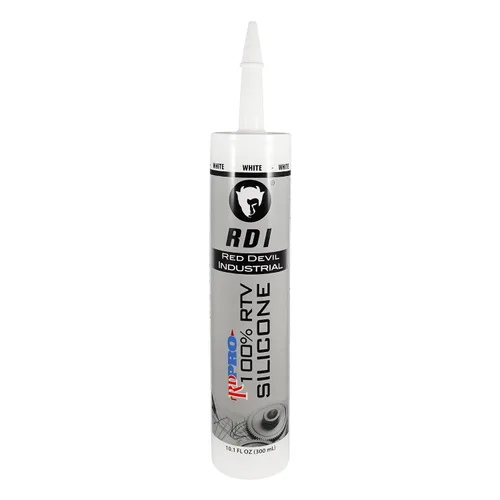 Vista 14 de Red Devil 08162I RD PRO RTV de grado industrial 100% silicona resistente a la intemperie, tubo de 10.1 oz, almendra, paquete de 1