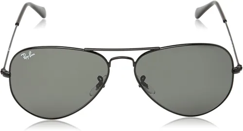 Vista 2 de Ray-Ban RB 3025 L2823 58 Unisex Aviador Grande Negro Metal Verde G-15 Lente Gafas De Sol, Negro Gris cristal
