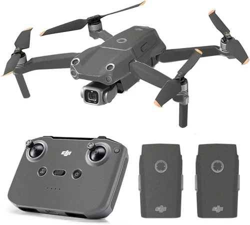 Vista 23 de SopiGuard Skin for DJI Mavic Air 2s Juego completo de calcomanías de vinilo de precisión + controlador + 3 fundas de batería (3M negro carbón)