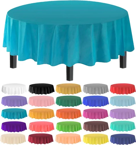 Vista 20 de allgala Juego de 12 manteles de plástico premium para mesa, desechables - 54 x 108 pulgadas - Impermeable, resistente a manchas, fácil de limpiar