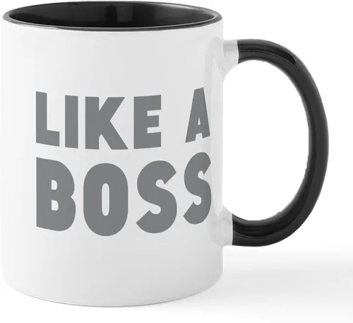 Vista 10 de CafePress – como un Boss Taza – El único Taza de café, taza de café, S, Blanco