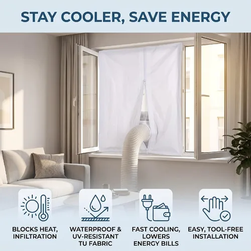 Vista 4 de Portable Air Conditioner Window Seal Kit 157.48 Inch (Triangular)