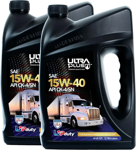 Vista 11 de Ultra 1Plus SAE 15W-40 Aceite de motor diésel totalmente sintético de servicio pesado - Aceite de motor 15W 40 API CK-4/SN (1 galón)