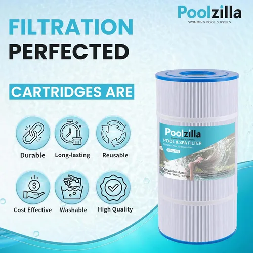 Vista 5 de Poolzilla Paquete de 4 filtros de repuesto para piscina PLFPCC60, Pleatco PCC60, Pentair CCP240, R173572, 178569, Unicel C-7469, Filbur FC-1975