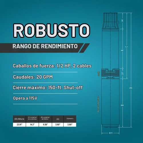 Vista 4 de Franklin Electric, bomba con filtro serie High Head 558223 modelo WE20 g05P4-21, 115V, azul.