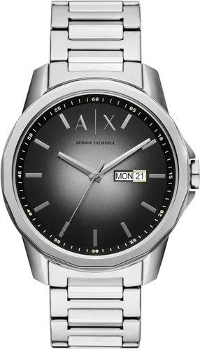 Vista 14 de A X Armani Exchange Reloj de vestir cronógrafo para hombre con correa de acero inoxidable, silicona o cuero